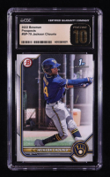 Jackson Chourio 2022 Bowman Prospects #BP79 RC (CGC 10 | Pristine Black Label) at PristineAuction.com