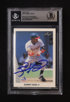 Sammy Sosa Signed 1990 Leaf #220 RC (BGS) at PristineAuction.com