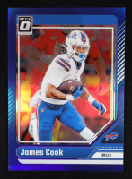 James Cook 2024 Donruss Optic Blue #20 #027/199 at PristineAuction.com