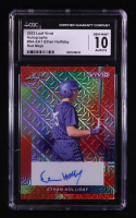 Ethan Holliday 2023 Leaf Vivid Autographs Mojo Red #BAEH1 RC #7/8 (CGC 10 | Autograph Graded 9) at PristineAuction.com