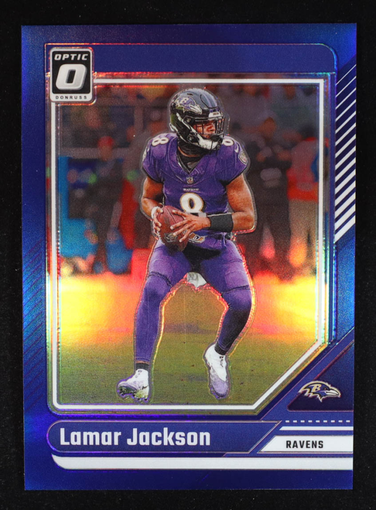 Lamar Jackson 2024 Donruss Optic Blue #13 #005/199