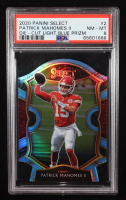 Patrick Mahomes II 2020 Select Die-Cut Light Blue Prizm #2 (PSA 8) at PristineAuction.com