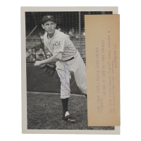 Lefty Gomez Signed Yankees 6x8 Vintage Original Press Photo with Sourcing Document (JSA) at PristineAuction.com