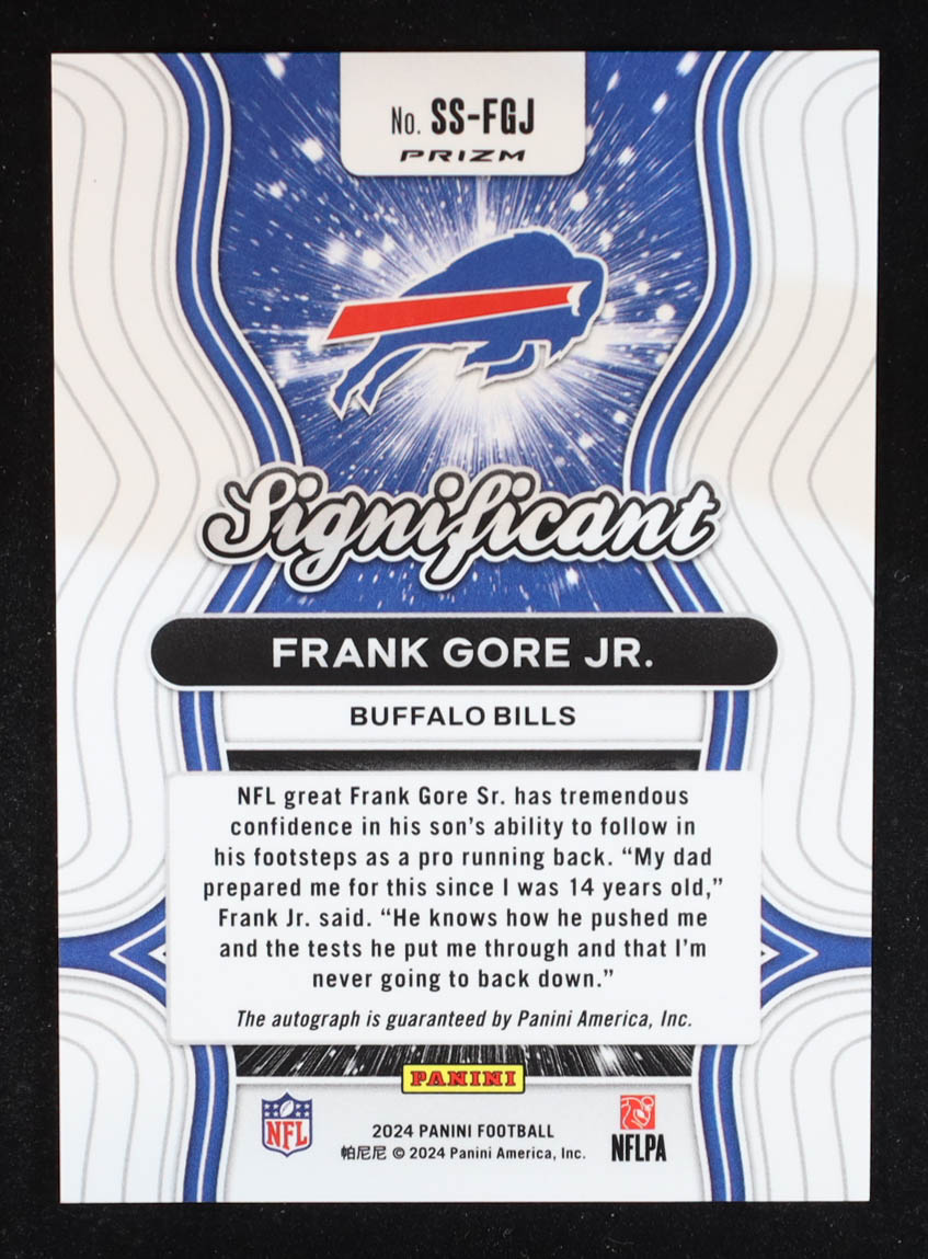 Frank Gore Jr. 2024 Panini Prizm Significant Signatures #91 RC at PristineAuction.com Frank Gore Jr. 2024 Panini Prizm Significant Signatures #91 RC at PristineAuction.com