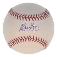 Michael Young Signed OML Baseball (Beckett) at PristineAuction.com