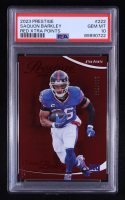 Saquon Barkley 2023 Prestige Xtra Points Red #222 #144/599 (PSA 10) at PristineAuction.com
