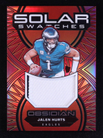 Jalen Hurts 2024 Panini Obsidian Solar Swatches Red #20 #49/75 at PristineAuction.com