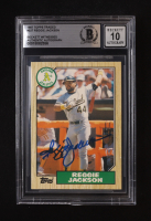 Reggie Jackson Signed 1987 Topps Traded #52T (BGS | Auto 10) at PristineAuction.com