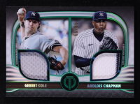 Gerrit Cole / Aroldis Chapman 2022 Topps Tribute Dual Player Relics Green #DR2CC #50/99 at PristineAuction.com