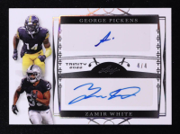 George Pickens / Zamir White 2022 Leaf Trinity Dual Autographs Black Silver Spectrum #DA5 #4/4 RC at PristineAuction.com