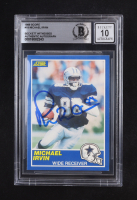 Michael Irvin Signed 1989 Score #18 RC (BGS | Auto 10) at PristineAuction.com