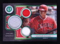 Shohei Ohtani 2024 Topps Tribute Triple Relics Green #TTRSO #35/99 at PristineAuction.com