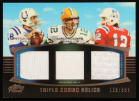 Peyton Manning / Aaron Rodgers / Tom Brady 2011 Topps Prime Triple Relics #MRB #126/388 at PristineAuction.com