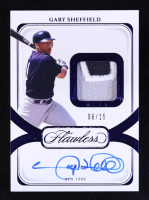 Gary Sheffield 2024 Panini Flawless Vertical Prime Patch Autograph Sapphire #25 #06/15 at PristineAuction.com