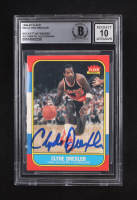 Clyde Drexler Signed 1986-87 Fleer #26 RC (BGS | Auto 10) at PristineAuction.com