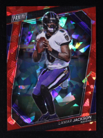 Lamar Jackson 2023 Panini National Convention VIP Gold Packs Red Sparkle #9 #061/199 at PristineAuction.com