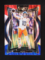 Bo Nix 2024 Select Prizm Red and Blue Shock #30 RC at PristineAuction.com