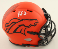 RJ Harvey Signed Broncos Rave Alternate Speed Mini Helmet (JSA) at PristineAuction.com