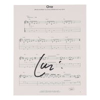 Lars Ulrich Signed 8x10 Music Sheet (JSA) at PristineAuction.com