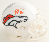 RJ Harvey Signed Broncos Speed Mini Helmet (JSA) at PristineAuction.com