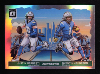 Justin Herbert / Quentin Johnston 2024 Donruss Optic Downtown Duos #6 at PristineAuction.com