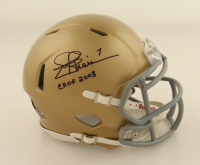 Joe Theismann Signed Notre Dame Fighting Irish Mini Speed Helmet Inscribed "CHOF 2003" (Beckett) at PristineAuction.com