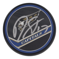 Dylan Strome Signed Capitals Logo Hockey Puck (Beckett) at PristineAuction.com