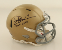 Joe Theismann Signed Notre Dame Fighting Irish Mini Speed Helmet Inscribed "CHOF 2003" (Beckett) at PristineAuction.com