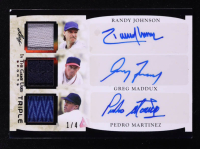 Randy Johnson / Greg Maddux / Pedro Martinez 2022 Leaf ITG Used Sports Triple Black #GTA06 #1/4 at PristineAuction.com