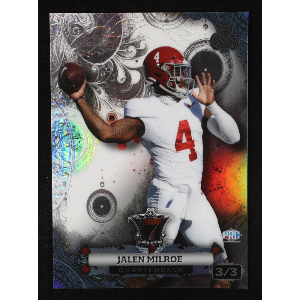 Jalen Milroe 2024 Wild Card 7 Card Studs Silver #CC7CFJM #3/3 RC at PristineAuction.com