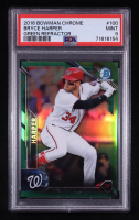 Bryce Harper 2016 Bowman Chrome Green Refractors #100 #26/99 (PSA 9) at PristineAuction.com