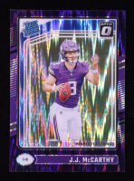 JJ McCarthy 2024 Donruss Optic Purple Shock #235 RR RC at PristineAuction.com