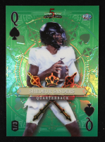 Shedeur Sanders 2024 Wild Card 5 Card Draw Stacked Deck Queen of Spades Green #SDPSSSN #1/3 RC at PristineAuction.com