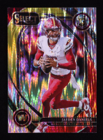 Jayden Daniels 2024 Select Prizm Red and Yellow Shock #217 RC at PristineAuction.com