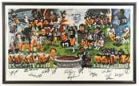1970s Steelers Team of the Decade LE Custom Framed Lithograph Signed by (54) with Terry Bradshaw, Joe Greene, Jack Lambert, Jack Ham (Beckett) at PristineAuction.com