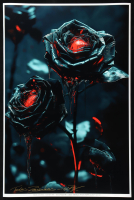 "Blood Petals #4" 24x36 2025 Original Fine Art Giclee Print on 257 GSM Paper by Tadas Zaicikas | TedyZet (Zaicikas) at PristineAuction.com