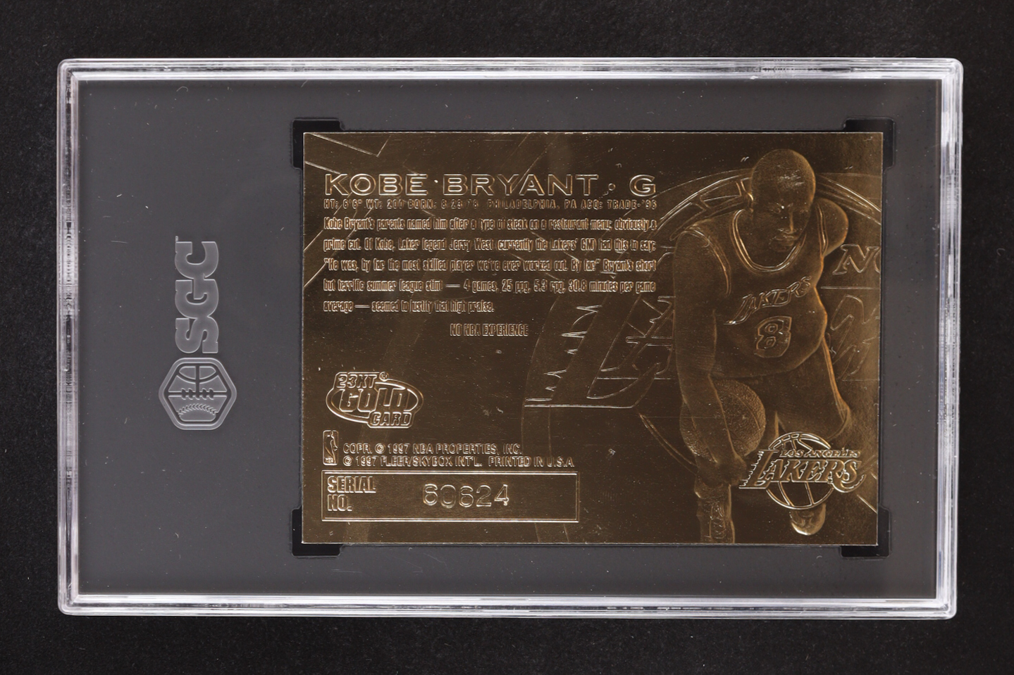 Kobe Bryant 1996-97 Fleer Purple Signature 23KT Gold RC (SGC 8.5) at PristineAuction.com Kobe Bryant 1996-97 Fleer Purple Signature 23KT Gold RC (SGC 8.5) at PristineAuction.com