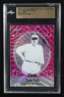 Babe Ruth 2019 Leaf Metal Babe Ruth Game-Used Bat Pre-Production Proof Wave Pink #26 #1/1 (Leaf) at PristineAuction.com