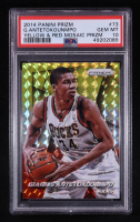 Giannis Antetokounmpo 2014-15 Panini Prizm Prizms Yellow and Red Mosaic #73 (PSA 10) at PristineAuction.com