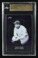 Babe Ruth 2019 Leaf Metal Babe Ruth Game-Used Bat Pre-Production Proof Clear Purple #19 #1/1 (Leaf) at PristineAuction.com