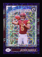 Jayden Daniels 2024 Donruss Optic Purple Scope #248 RR RC at PristineAuction.com