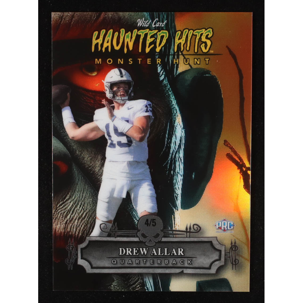 Drew Allar 2024 Wild Card Haunted Hits Monster Hunt Frankenstein Orange #HHFDA #4/5 RC at PristineAuction.com