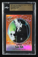 Babe Ruth 2019 Leaf Metal Babe Ruth Game-Used Bat Pre-Production Proof Prismatic Orange #12 #1/1 (Leaf) at PristineAuction.com