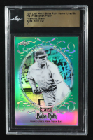 Babe Ruth 2019 Leaf Metal Babe Ruth Game-Used Bat Pre-Production Proof Prismatic Green #21 #1/1 (Leaf) at PristineAuction.com