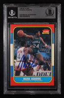Mark Aguirre Signed 1986-87 Fleer #3 RC (Beckett | Auto Grade BGS Authentic) at PristineAuction.com