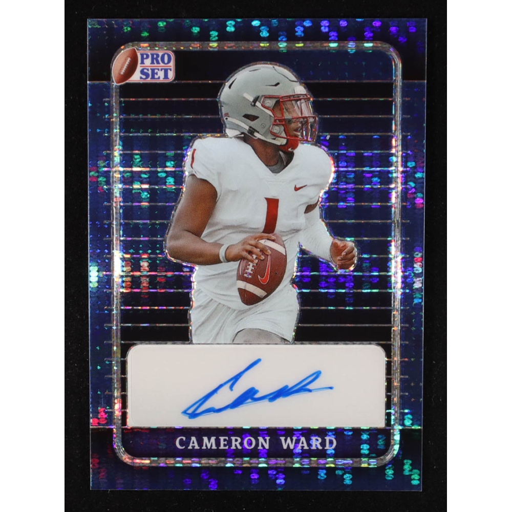 Cameron Ward 2023 Leaf Pro Set Metal Autographs Mojo Blue Hyper #PACW1 RC #3/8 at PristineAuction.com