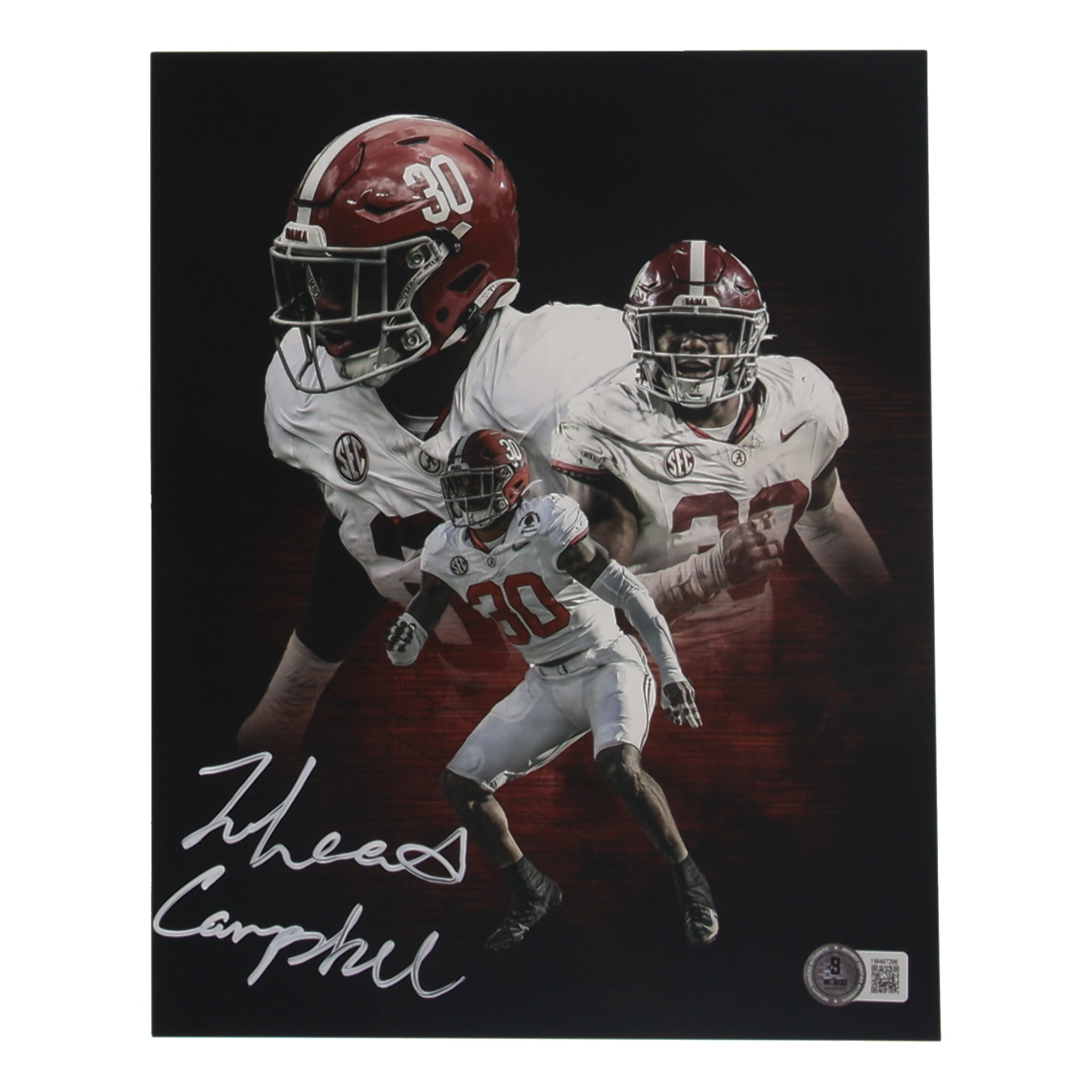 Jihaad Campbell Signed Alabama Crimson Tide 8x10 Photo (Beckett) at PristineAuction.com Jihaad Campbell Signed Alabama Crimson Tide 8x10 Photo (Beckett) at PristineAuction.com