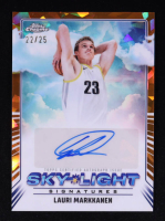 Lauri Markkanen 2024-25 Topps Chrome Sapphire Sky-Light Signatures Orange Refractors #SLSLM #22/25 at PristineAuction.com