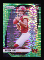 Jayden Daniels 2024 Panini Prizm Prizms Neon Green Pulsar #347 RC at PristineAuction.com
