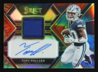Tony Pollard 2022 Select Signature Memorabilia Prizm Tie Dye #36 #01/25 at PristineAuction.com
